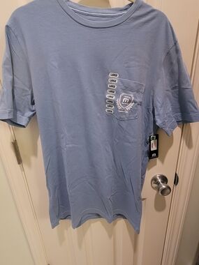 Travis Mathew Light Blue Short-Sleeve Pocket Tee